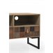 Mueble Tv Chapado Frontis De Madera Reciclada Base De Metal Natural