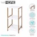 Prateleira de banheiro Well Home com 3 prateleiras em MDF Branco