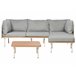 Beliani Conjunto lounge SENISE Branco/cinza