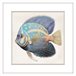 Pintura PEZ TROPICAL 42x42cm marca MARCOMUEBLE  Branco/ Azul