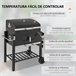 Barbecue a Carvão Aço inoxidável e metal Outsunny Cinza