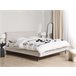 Beliani Cama com estrado Poliéster CORIO 193x219 Cinza Claro