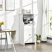 Armário para Micro-Ondas MDF HOMCOM, casa - cozinha Branco