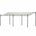 Pérgola Metal Outsunny, varanda e jardim - estructuras externas Cru