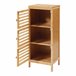 Armário lateral Ypäjä com 3 portas Bambu 82 x 33 x 27 cm Natural