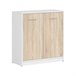 Aparador de 2 portas Ewen 80 Natural/ Branco