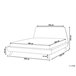 Beliani Cama com estrado Poliéster VIENNE 200x220 Cinza Escuro