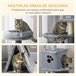Árvore para Gato Aglomerado, Pelúcia, Tecido de Feltro e Sisal Cinza