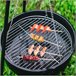 Tripé para churrasco Well Home com corrente e grelha Preto