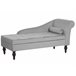 Beliani Chaise longue derecho Terciopelo PESSAC Cinza Claro