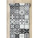 Alcatifa do corredor com reforçado de borracha AZULEJO PATCHWORK 100x1400 Cinza