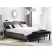 Beliani Cama com armazenamento Veludo METZ 189x215 Cinza Escuro