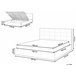Beliani Cama com armazenamento Veludo LORIENT 197x216 Cinza Claro