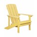Beliani Cadeira de jardim ADIRONDACK Amarelo