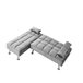 Sofá-cama chaise longue Cinza Claro