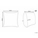 Beliani Almofada decorativa HELICONIA 45x45 Cinza