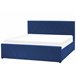 Beliani Cama com estrado Veludo ROCHEFORT 170x214 Azul Marino