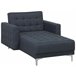 Beliani Chaise longue Poliéster ABERDEEN Castanho