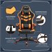 Cadeira Gaming Esponja, ABS, PVC Vinsetto Laranja