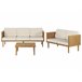 Beliani Conjunto lounge Madeira de acácia BARATTI Creme