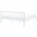 Beliani Cama com estrado Metal CUSSET 187x209 Branco
