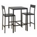 Conjunto de mesa alta com 2 bancos JAMIE Conjunto de mesa alta com 2 bancos JAMIE Preto