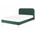 Beliani Cama com estrado Veludo FLAYAT 153x215 Verde