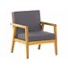 Beliani Conjunto lounge Madeira de acácia PALLANO Cinza Escuro