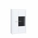 Vitrine dupla branco brilhante LIVING Branco Brillo