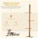 Arranhador para Gatos Aglomerado de Madeira, Flanela e Sisal Castanho