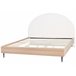 Beliani Cama com estrado Poliéster MILLAY 196x211 Branco/ Bege
