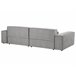 Sofá modular 2 lugares com repousa-pés HELLNAR Cinza