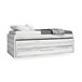 Cama gavetão 90x190cm SNOW cinza e branco Branco