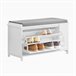 Banco para sapatos com 1 aba FSR105-W SoBuy Branco