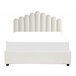 Beliani Cama com armazenamento Veludo VINCENNES 167x214 Branco/ Bege