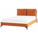 Beliani Cama Veludo MELLE 156x233 Laranja