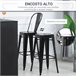 Bancos de Bar Metal HOMCOM, casa - cadeiras Preto