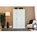 Roupeiro SERIE LEADER portas batentes branco Branco