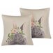Beliani Almofada decorativa FATSIA Cinza Escuro