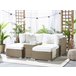 Beliani Conjunto lounge Ratan sintético NOTO Branco/ Bege