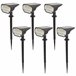 Aktive Conjunto de 6 balizas solares LED, luz quente 5-10 lúmens Aktive Conjunto de 6 balizas solares LED, luz quente 5-10 lúmens Preto