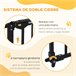 Barreira de Segurança Extensível Metal e Plástico PawHut Preto