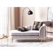 Beliani Chaise longue Veludo ALLIER Azul Marino