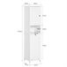 Armário alto de banho com 1 cesto para roupa suja BZR124-W SoBuy Branco