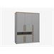 Roupeiro SURFINO portas batentes 158x194cm cinza Cinza