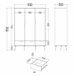 Roupeiro DELTA portas batentes e 3 gavetas 147x200cm branco Branco