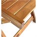 Conjunto de mesa e cadeiras dobráveis ​​de madeira para jardim Natural