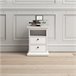Mesa de cabeceira com 2 gavetas e 1 espaço PARIS Branco