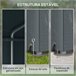 Abrigo para Ferramentas Aço Galvanizado, Tecido PE Outsunny Cinza