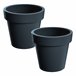 2x lofly plástico pote Antracite